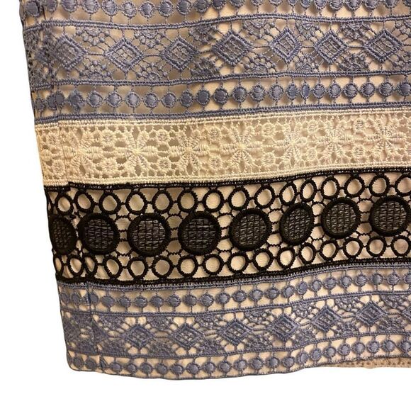 Talbots Lace Stripe Pencil Skirt Size 12 - Picture 5 of 15